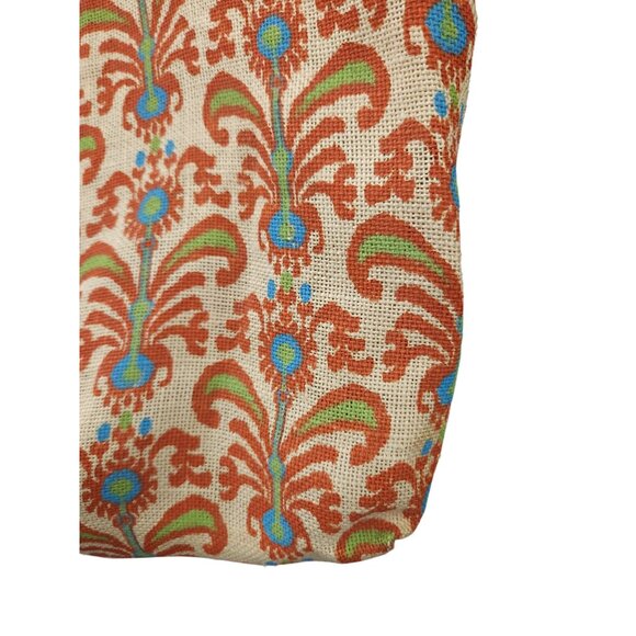 Jute Burlap Tote Floral Design Multi-Color Eco Friendly Reusable Shopping Bag - Picture 12 of 14